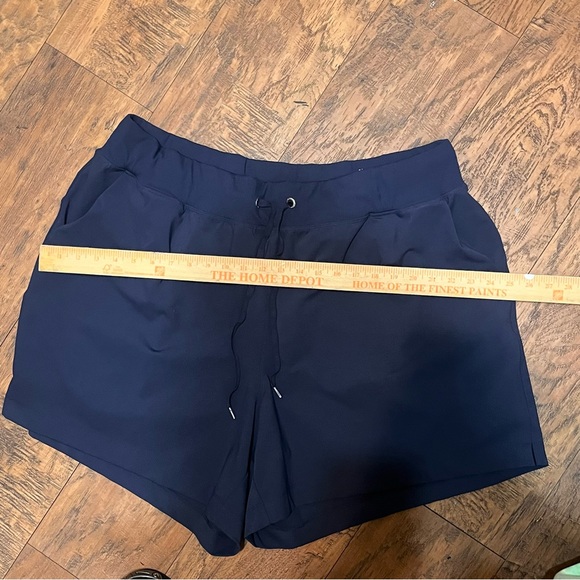 Livi Activewear Shorts Blue Elastic/ribbed wide waistband lined drawstring 22/24 - Picture 2 of 11